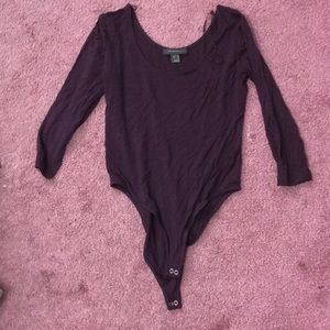 purple bodysuit